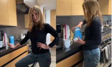 O ‘backsplash de laje’ de Jennifer Aniston está à frente de uma tendência de cozinha que combina estilo e funciona-lidade de maneira inteligente