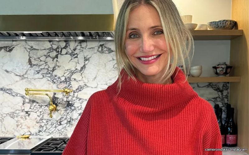 O design moderno de backsplash da cozinha de Cameron Diaz