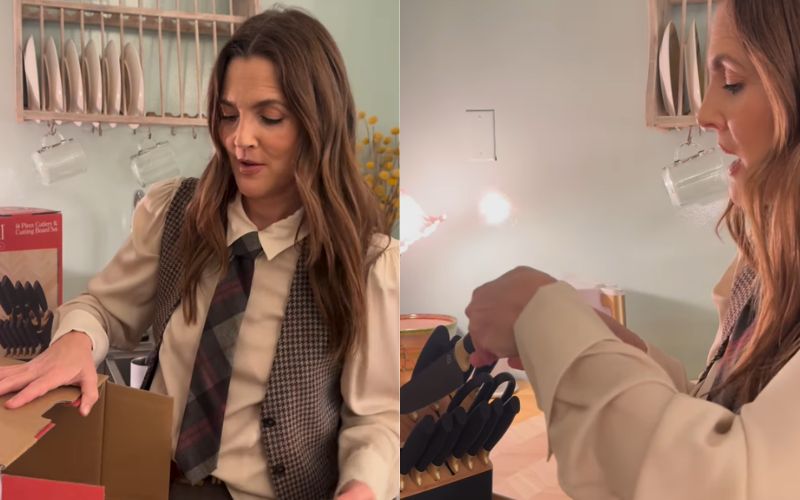 Drew Barrymore transforma utensílios de cozinha em decoração chique por menos de US$ 40