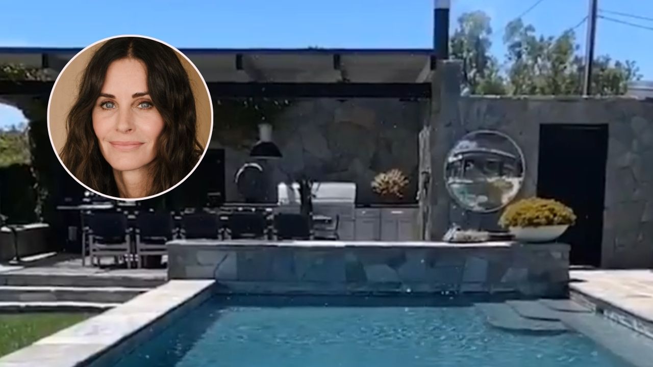 O espelho de piscina de Courteney Cox que está conquistando designers – e que você provavelmente ignora