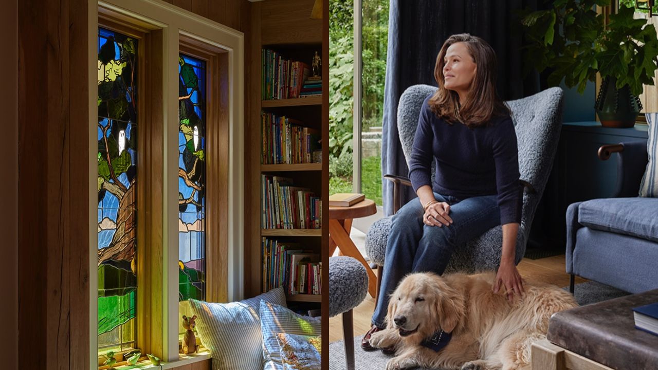 제니퍼 가너, 아르데코 스테인드글라스와 아늑한 디자인이 어우러진 마법 같은 독서 공간 공개