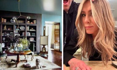 A tinta azul escolhida por Jennifer Aniston transformou a percepção sobre tons neutros – e especialistas explicam por que ela funciona tão bem. Reprodução/Instagram