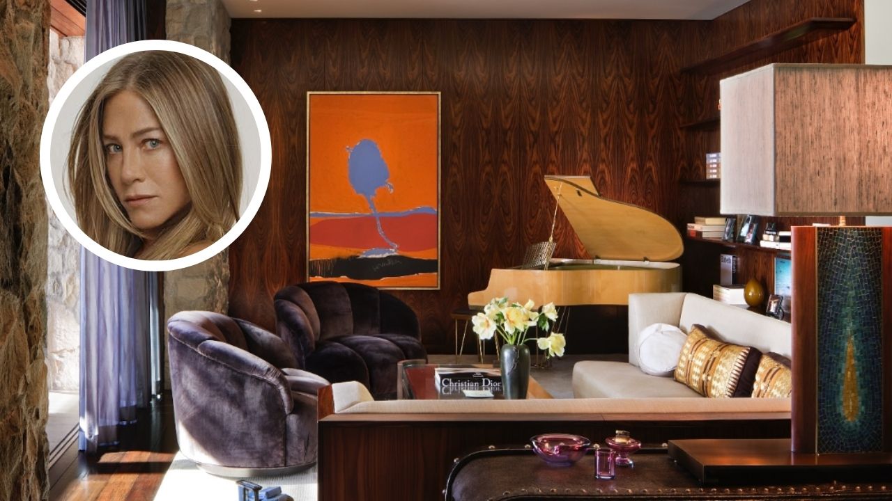 Por dentro da sala de estar de Jennifer Aniston: quando o design eclético encontra a arte que transforma o ambiente