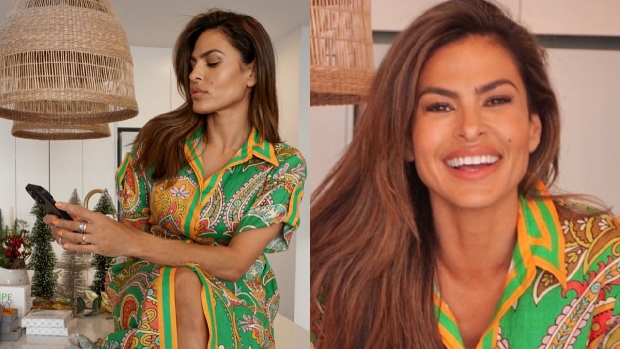 Eva Mendes e Ryan Gosling mostram como usar miniárvores de Natal na cozinha — e o resultado é puro charme festivo