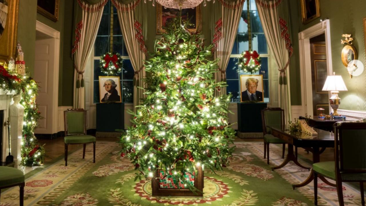 A decoração natalina histórica da Casa Branca em 2025; veja fotos