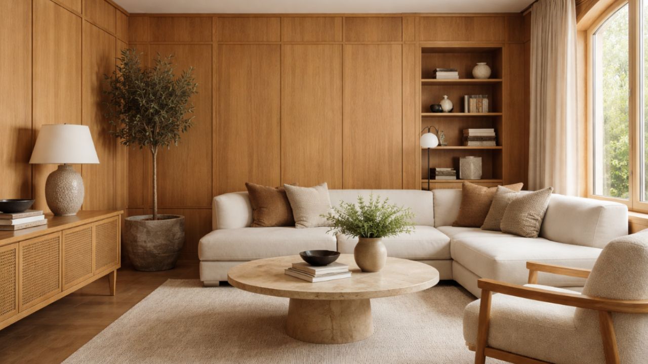 Revestimentos de madeira estão oficialmente na moda novamente — veja como os designers estão usando-os agora
